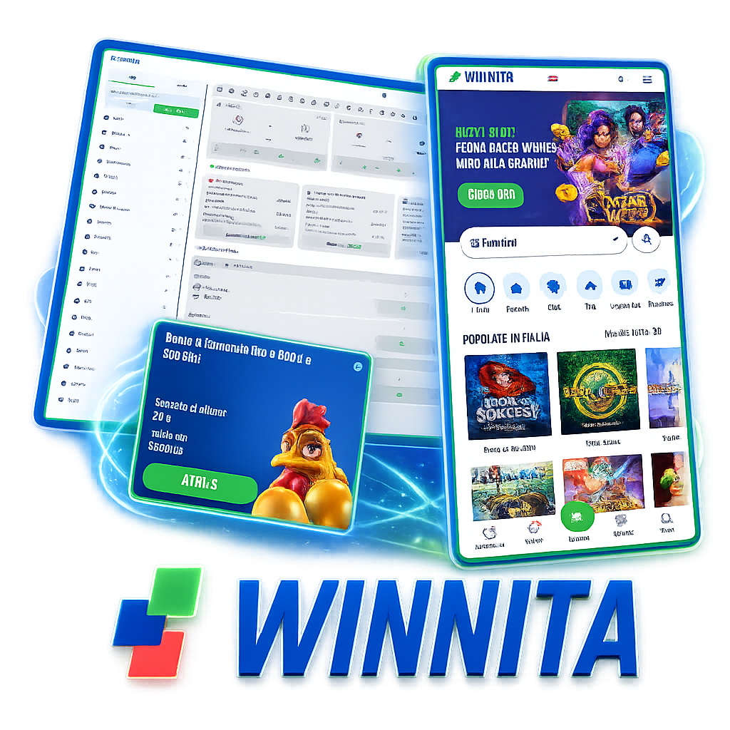 Catalogo giochi Winnita con banner promozionale bonus in evidenza